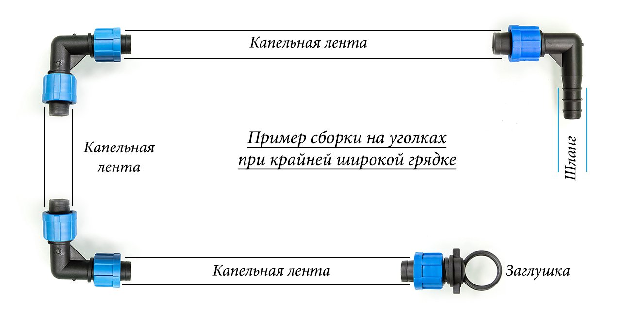 2809 Уголок для капельной ленты с поджимом 16мм LAB.Space  - Вид №2