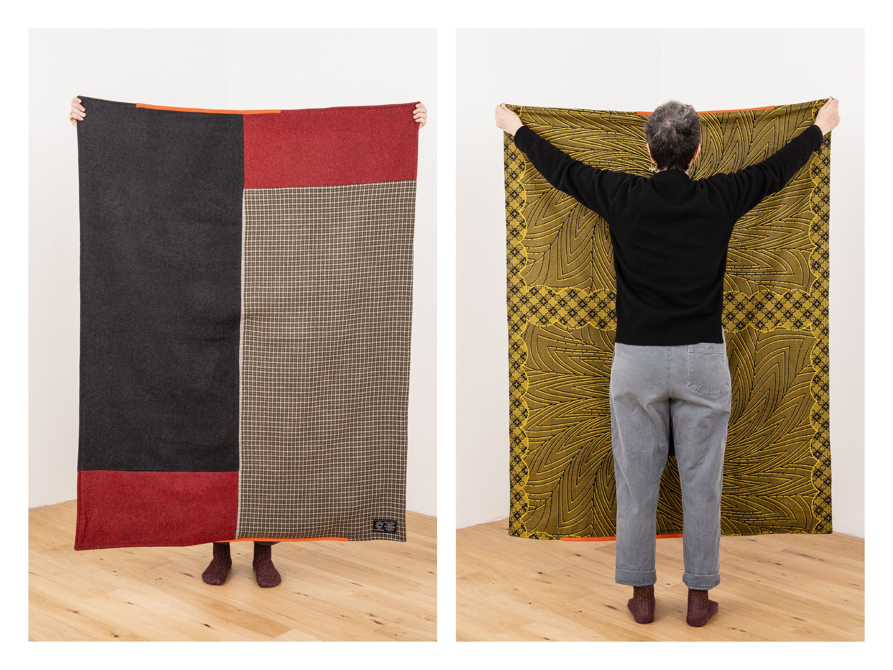 Двусторонний плед из шерсти и хлопка isOnAir 50 повторов ARCH-00021612