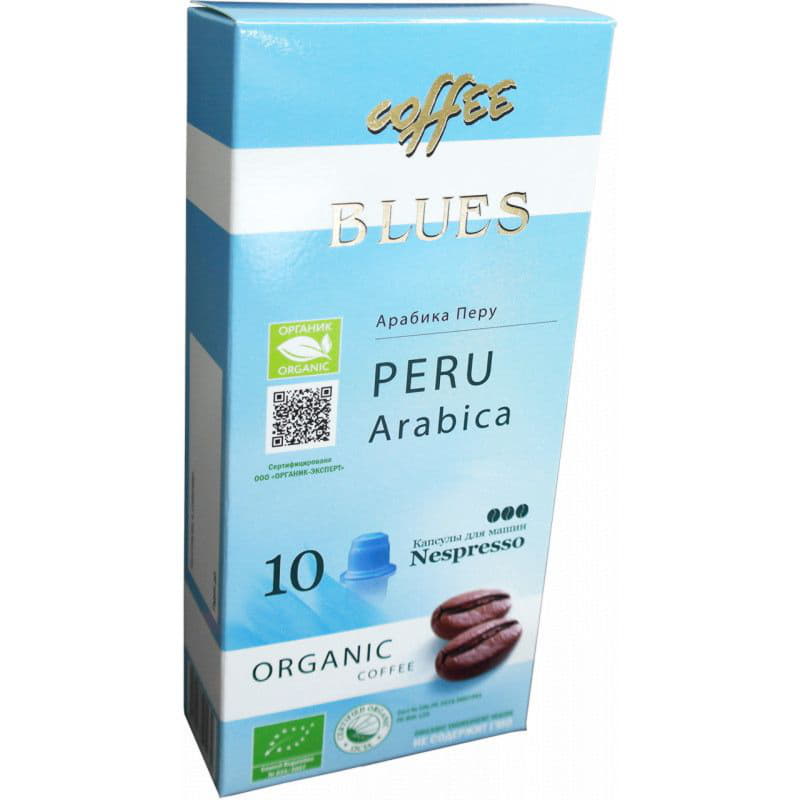 Кофе в капсулах Перу Арабика для к/м Nespresso COFFE BLUES Santreyd 10280