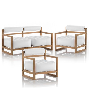 MOJOW Садовая мебель Yoko Белый SYK2FYK1CYKCB02BO