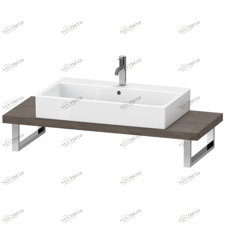 LC100C05151 Консоль для накладной и встраиваемой сверху раковины компакт, Толщина консоли 45 мм L-Cube #LC100C 480 мм Сосна коричневая, декор Duravit