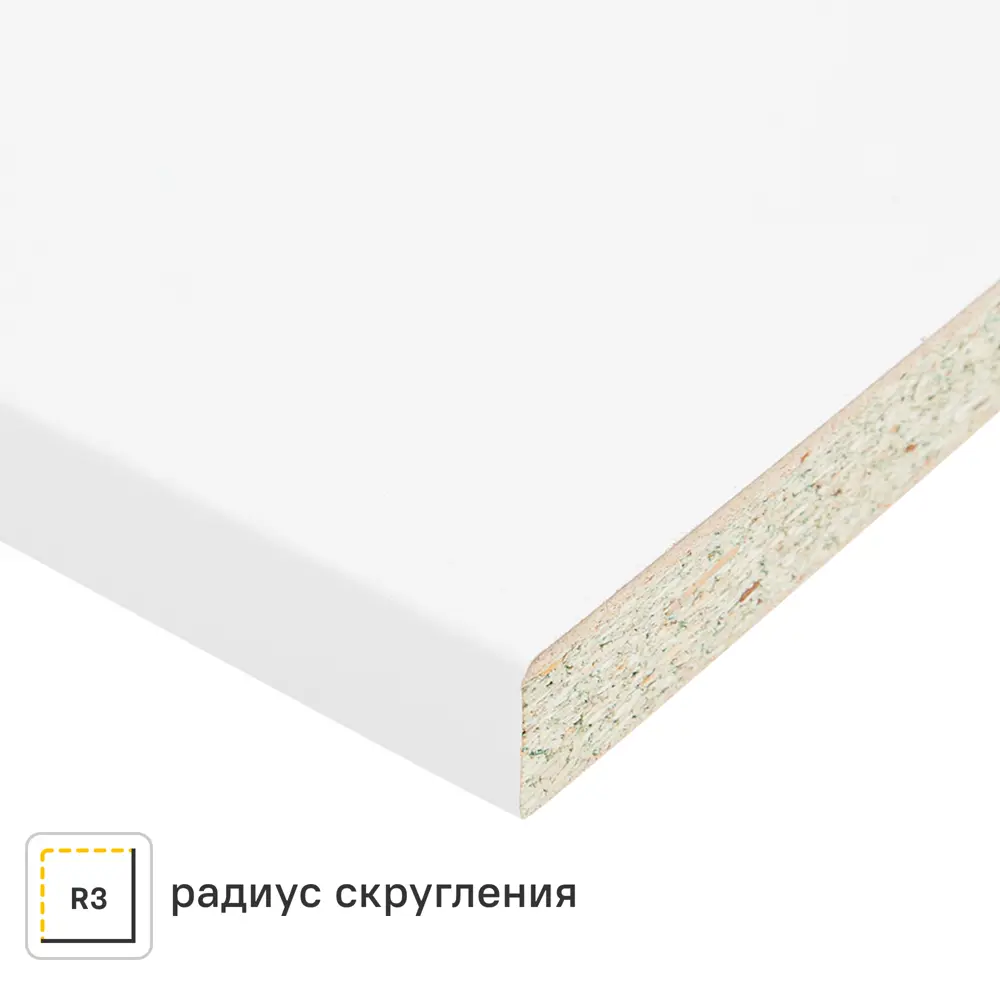 Столешница Delinia Супер-белый 300x3.8x60 См Дбсп/дсп Цвет Белый 85682902 STLM-2162534 ДСП Прямой угол