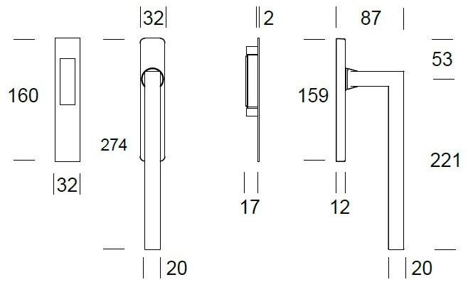 Reguitti Ручка из нержавеющей стали Geneve Aq03mdq01** - Вид №1
