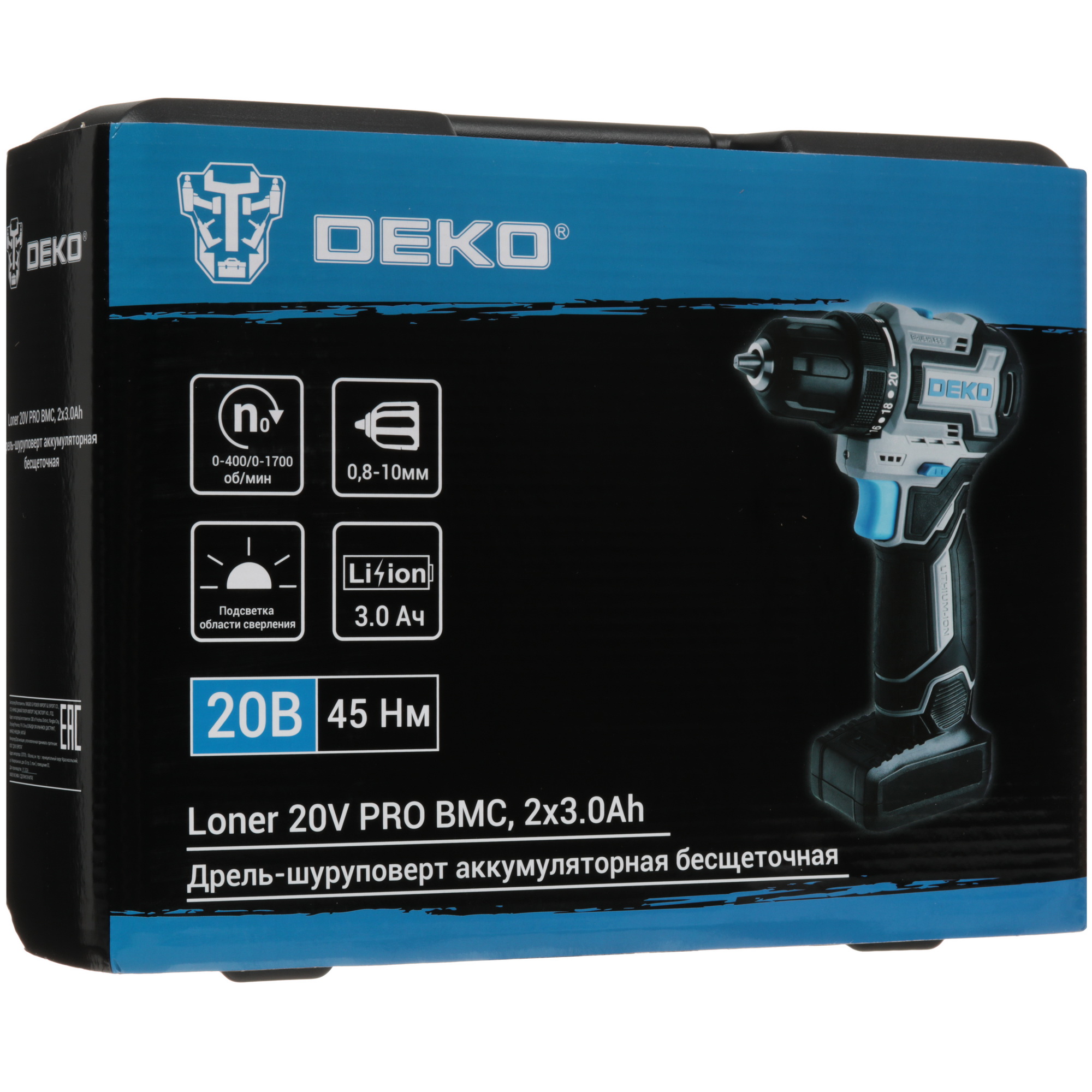 Дрель-шуруповерт DEKO Loner 20V ONE 5474673 STDN-0149369 - Вид №12