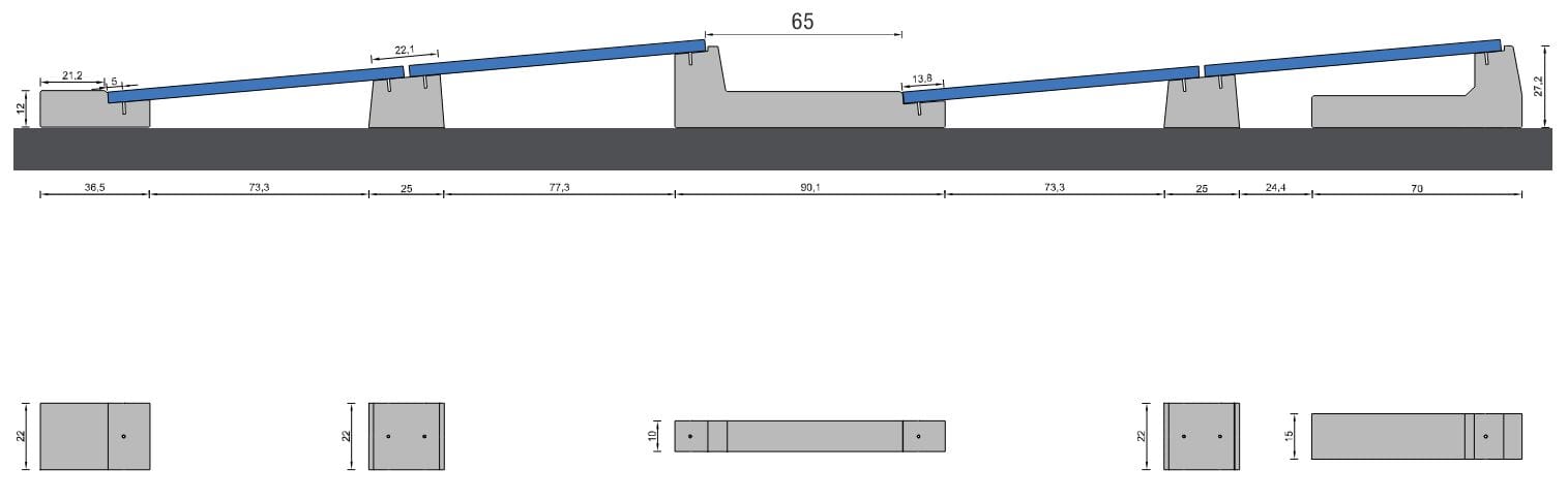 Поддержка фотоэлектрической системы Sun Ballast CONNECT 5° ARCH-00133450 - Вид №5
