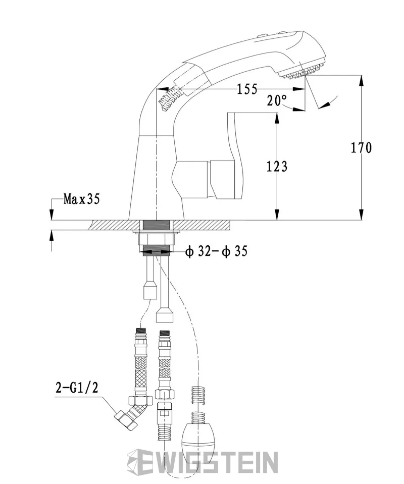 Кухонный смеситель 37735182 крем GranFest Ewigstein - Вид №1