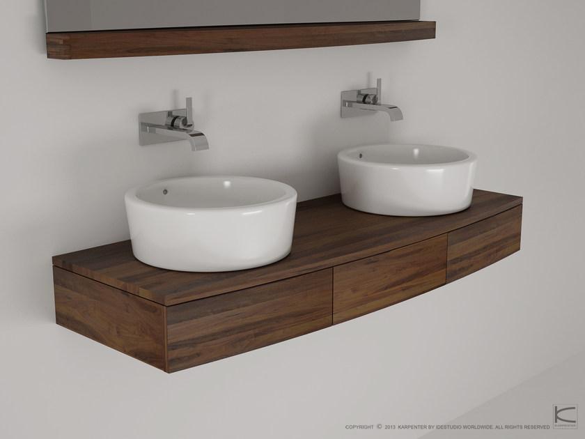 KARPENTER Двойная подвесная тумба под умывальник из дерева Miles sun-id-1503907 - Вид №4