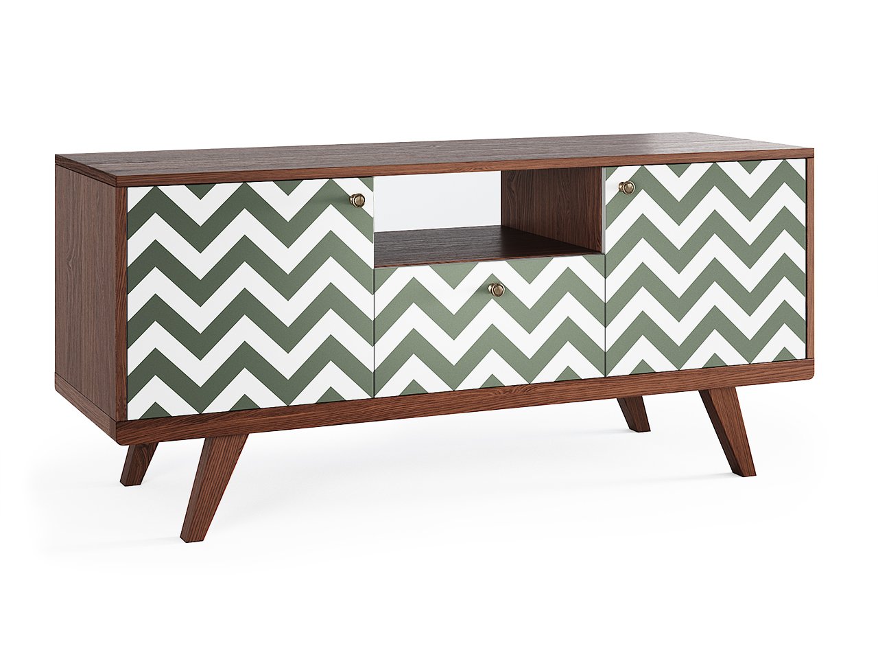 Тумба под телевизор с ящиком дуб с принтом Thimon THE IDEA  210230 Коричневый  - Вид №1