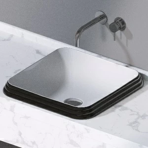 L609104 Накладная раковина под столешницу  квадратная A. e T. Italia GLASS