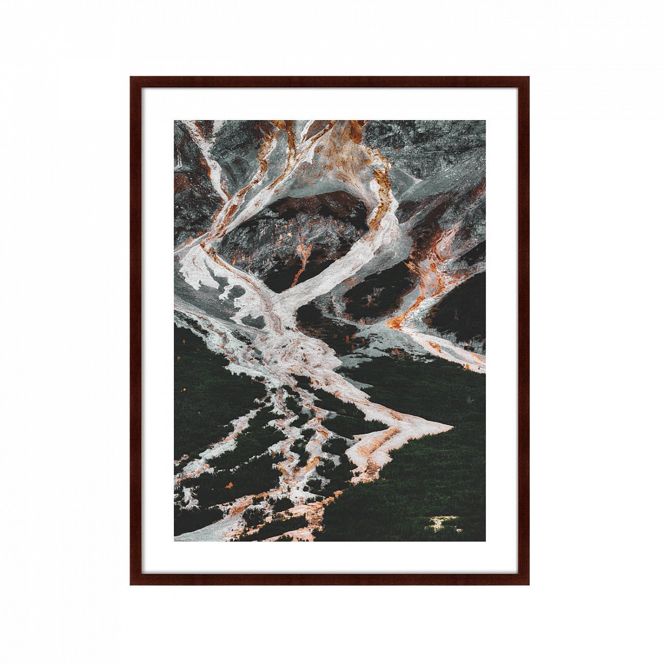 Фотокартина в раме 130х102 см Ancient patterns of mountains КАРТИНЫ В КВАРТИРУ  264745 Бежевый;черный  - Вид №1