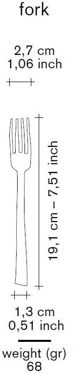 valerie_objects Вилка из нержавеющей стали  V8016002/b/c/g  - Вид №4