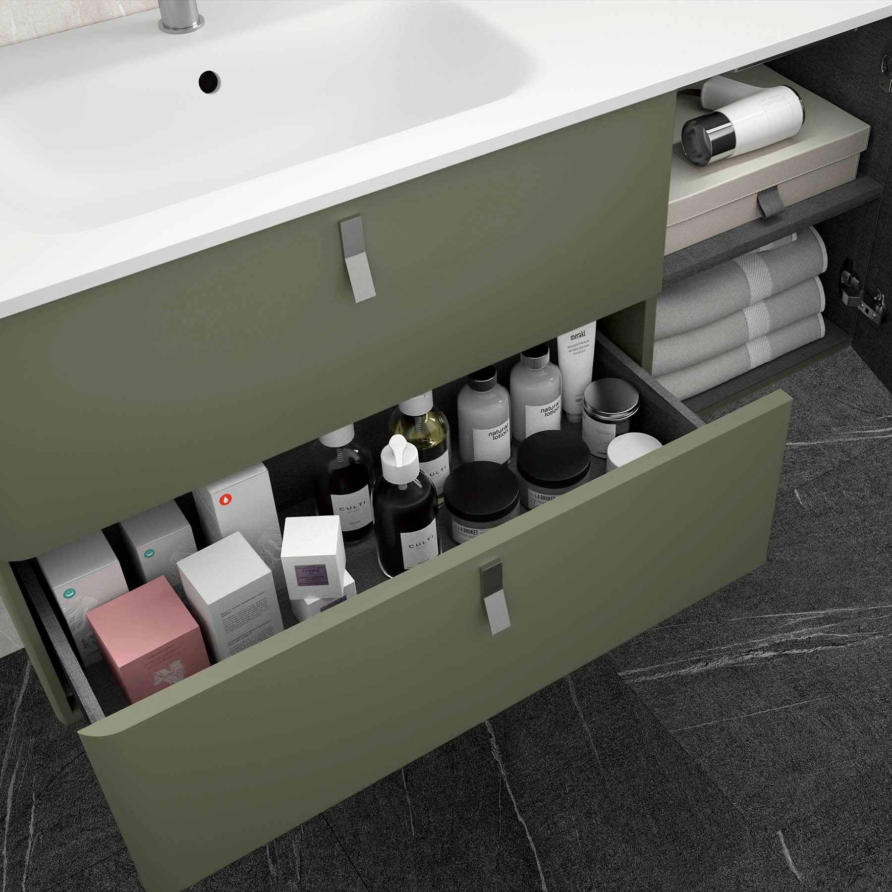 24624 SALGAR Мебель для умывальника UNIIQ 900 правая BOSQUE Bosque  - Вид №4