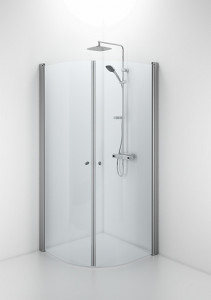 58880190 Душевой уголок IFO Space Complete с гнутыми дверцами, алюминиевый профиль, прозрачное стекло с ручкой, SBNK 800 x 800