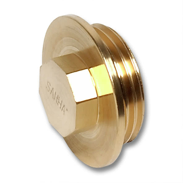 2751114R SANHA 751 соед.для шлангов, латунь, заглушка 11/4 мм  - Вид №1