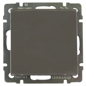 17783873 Выключатель встраиваемый Werkel 1 клавиша, цвет серо-коричневый Отсутствует