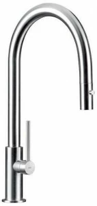 MGS Смеситель для кухни на одно отверстие из нержавеющей стали Spin