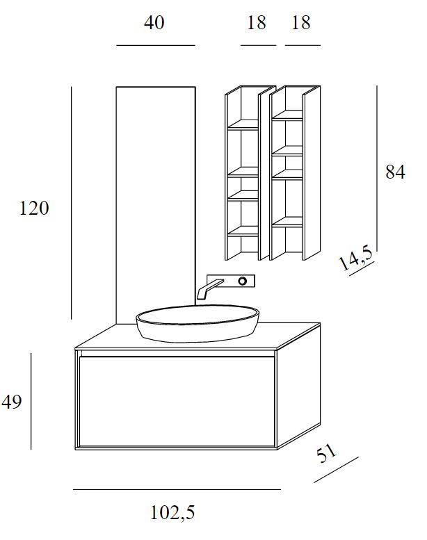 Summit 2.0 – 02 Mastella  Summit 2.0  Комплект мебели для ванной - Вид №1