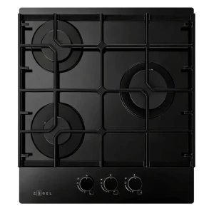 Газовая варочная панель Zugel ZGH453B 45 см 3 конфорки цвет черный