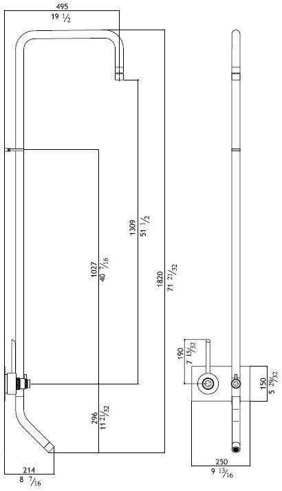 MGS Душевая стойка термостатическая настенная Contemporary sun-id-1476558 - Вид №2