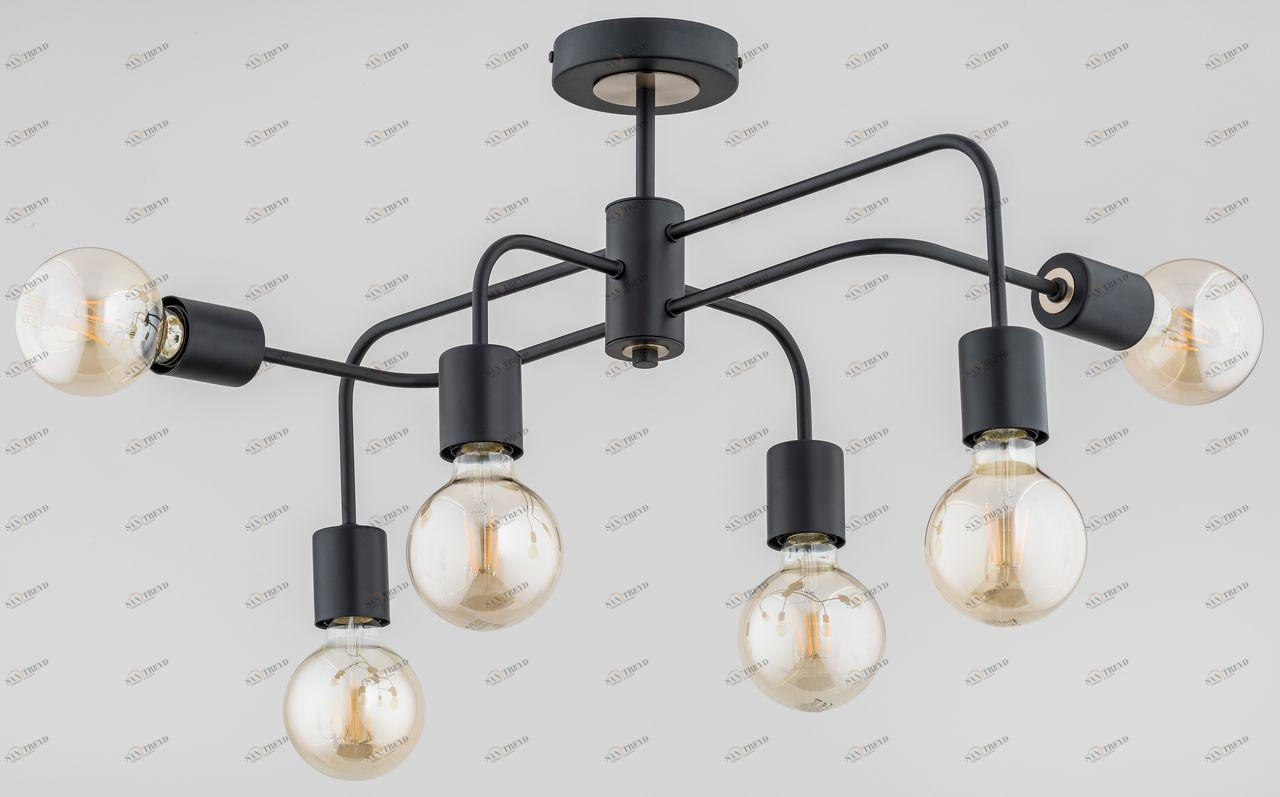 Потолочная люстра Alfa Linio Black 25496 ALFA LINIO BLACK 313553 Черный 