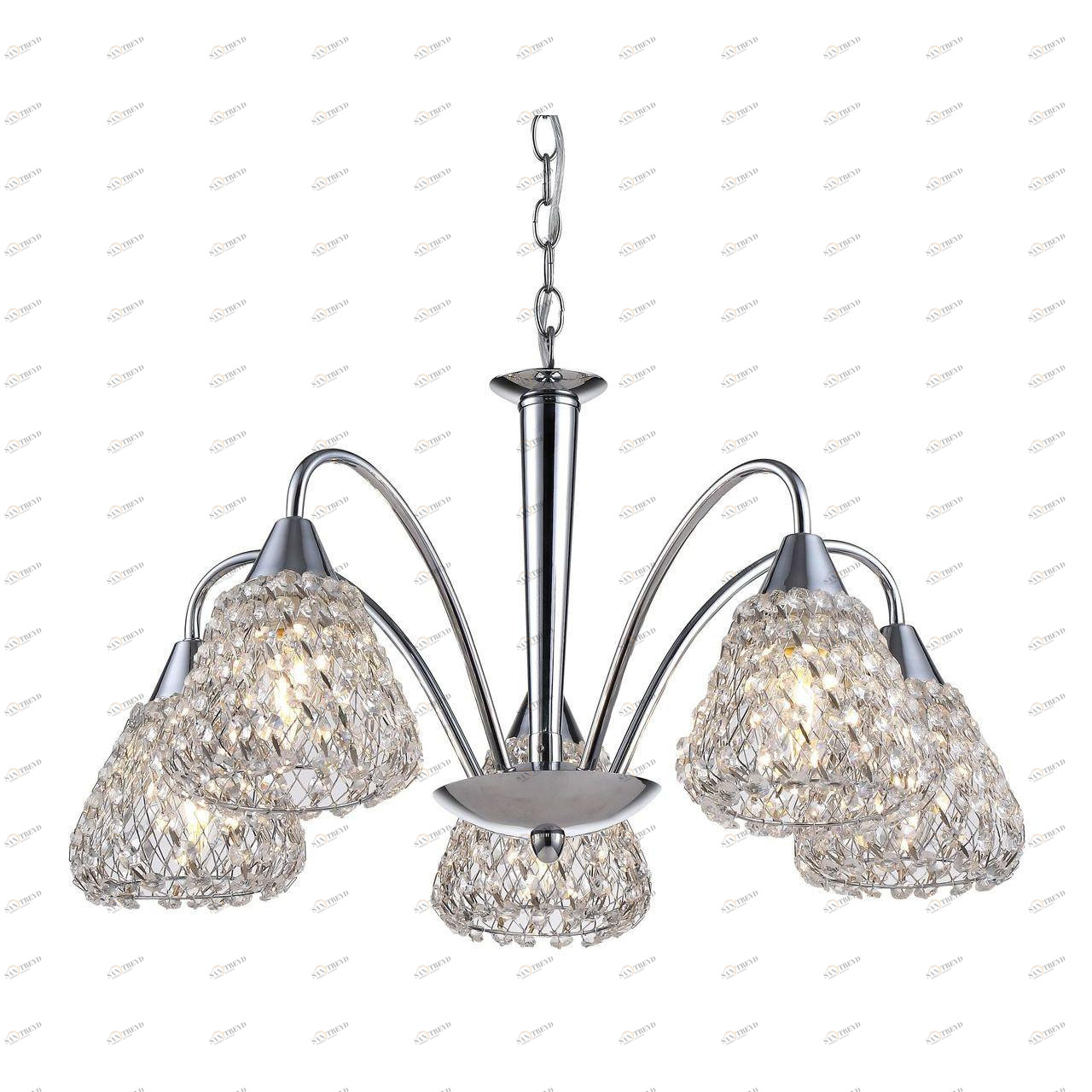 Подвесная люстра Arte Lamp Adamello A9466LM-5CC ARTE LAMP ДИЗАЙНЕРСКИЕ, ADAMELLO 109222 Серый 