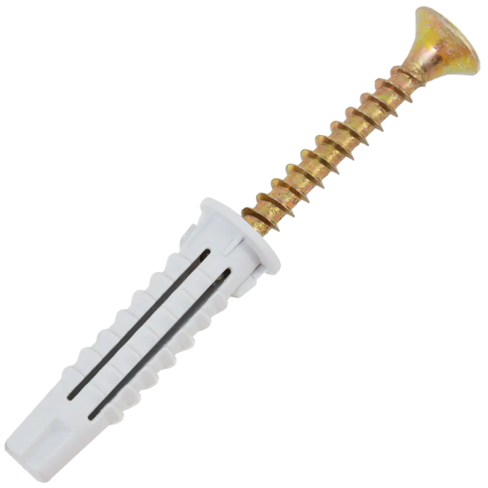 Дюбель-шуруп для полнотелых материалов 3.5x30 мм нейлон/сталь 350 шт ЕВРОПАРТНЕР STLM-2017518