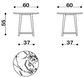 Désirée divani Круглый журнальный столик из мрамора sun-id-1468824 - Вид №3