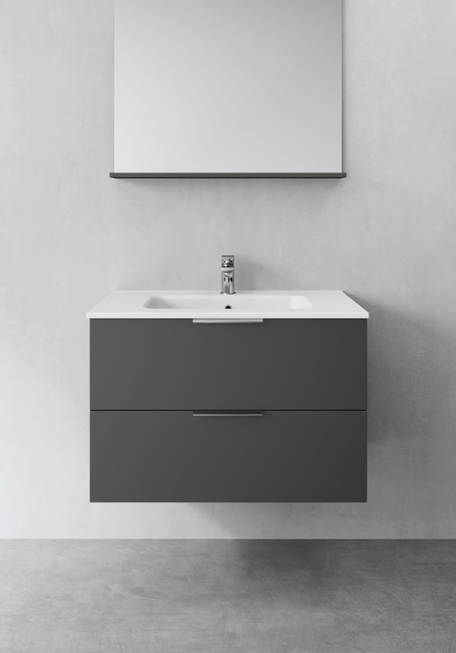 1390234 Шкаф Для Умывальника Компактная Форма Antracit 800 Hafa  Антрацитовый 