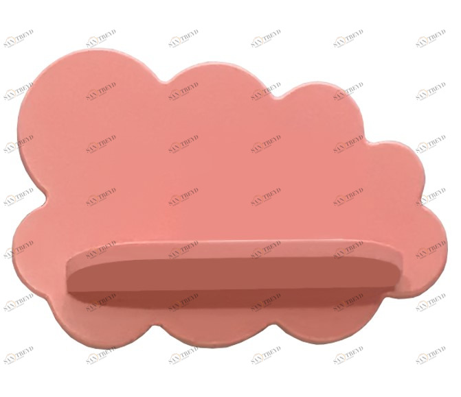 Полка-облако детская малая розовая "Амстердам" МАНДАРИН АМСТЕРДАМ 179511 Красный Santreyd 