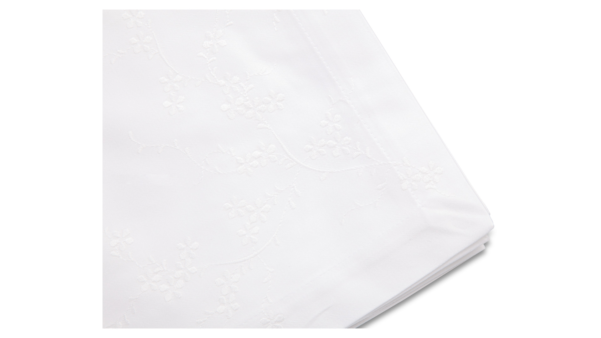 10645182 Weissfee Дорожка Weissfee "Блум" 210х50см (белая с вышивкой) Ткань  - Вид №1