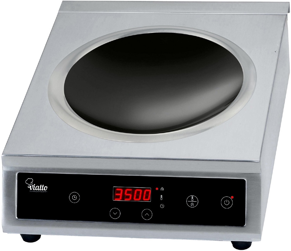 9909604 Плита компактная электрическая VIATTO VA‑350B‑A WOK серебристый STDN-0109351