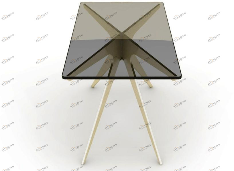 GABRIEL SCOTT Высокий прямоугольный журнальный столик из стали и стекла Dean sun-id-1492784