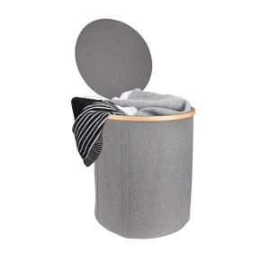 Корзина для белья Sensea Scandi круглая цвет серый 82907854 STLM-2162817