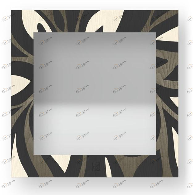 LIGNIS® Квадратное настенное зеркало в раме Dolcevita abstract 12.007