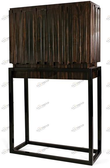 JOSÉ LEITE DE CASTRO Комод из черного дерева с распашными дверцами Chicago 10405250