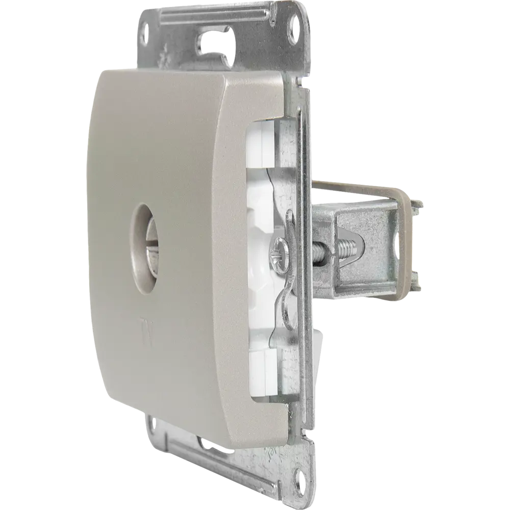 Розетка телевизионная встраиваемая Systeme Electric Glossa цвет платина 84644905 STLM-2047932 - Вид №4