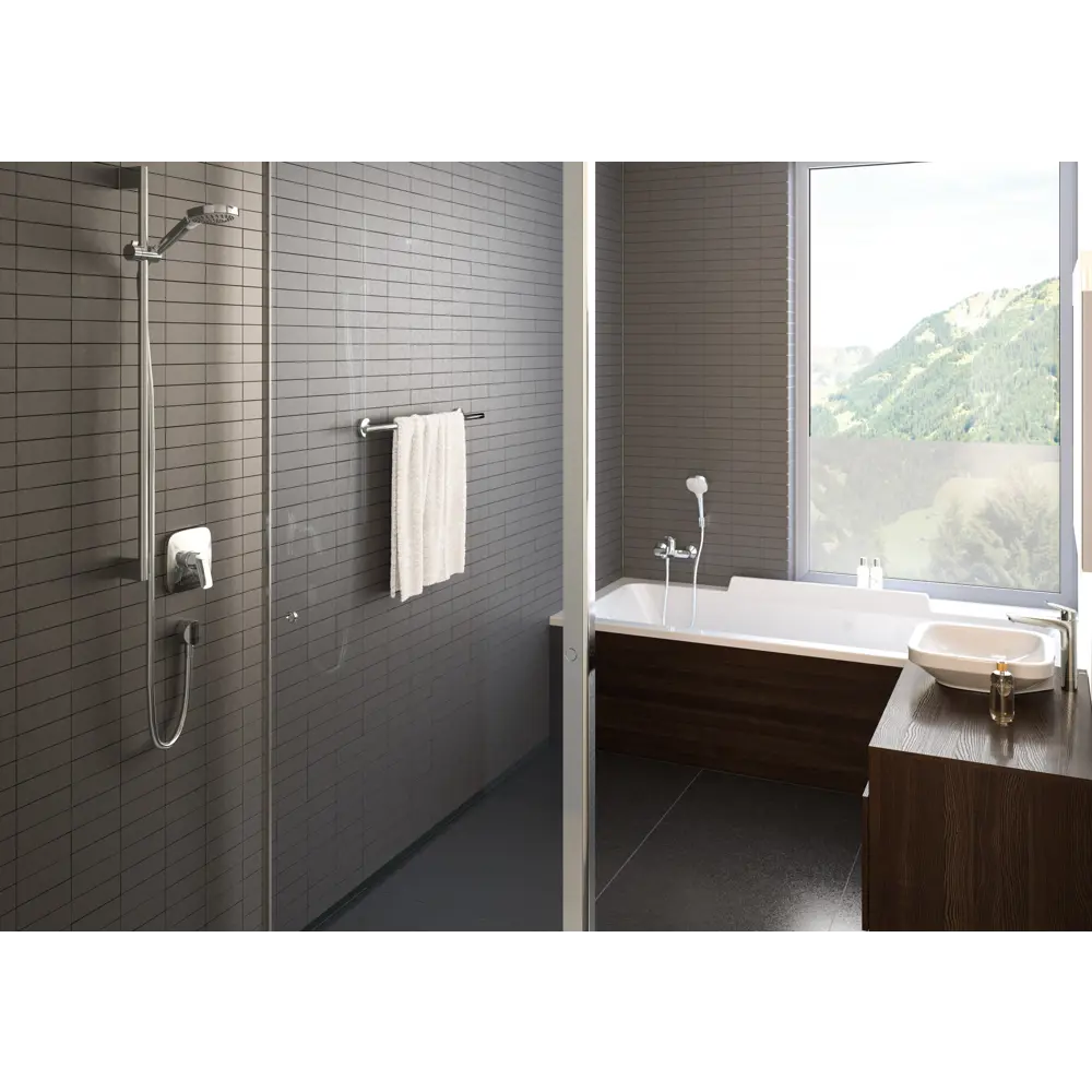 Душевая стойка Hansgrohe Croma Select E Multi 90 см 3 режима 82600624 STLM-2147942 Без серии - Вид №2