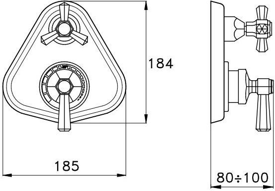 RUBINETTERIE STELLA Смеситель для ванны / смесителя для душа Eccelsa sun-id-1383444 - Вид №1