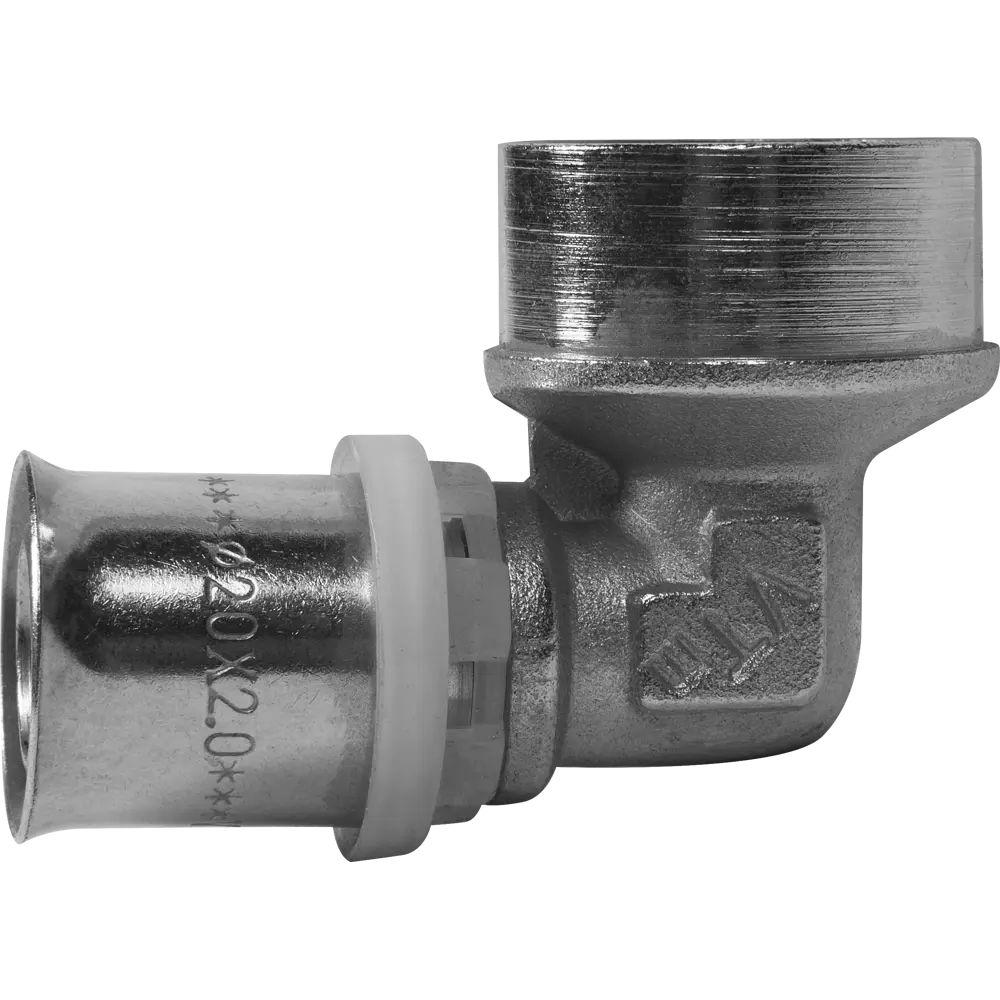 Угол комбинированный 90° Valtec 3/4"x20 мм ВР никелированная латунь VTM.252.N.002005 STLM-2102189 - Вид №1