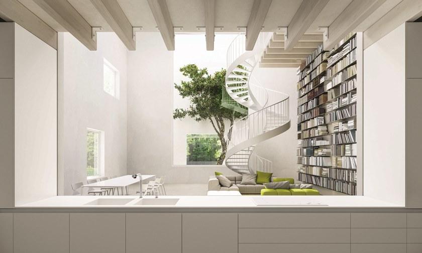 Elmar Модульная деревянная кухня с полуостровом Slim sun-id-1437881 - Вид №3