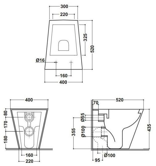 Cry110301 Приставной унитаз напольный Белый Olympia Ceramica Crystal Италия - Вид №5