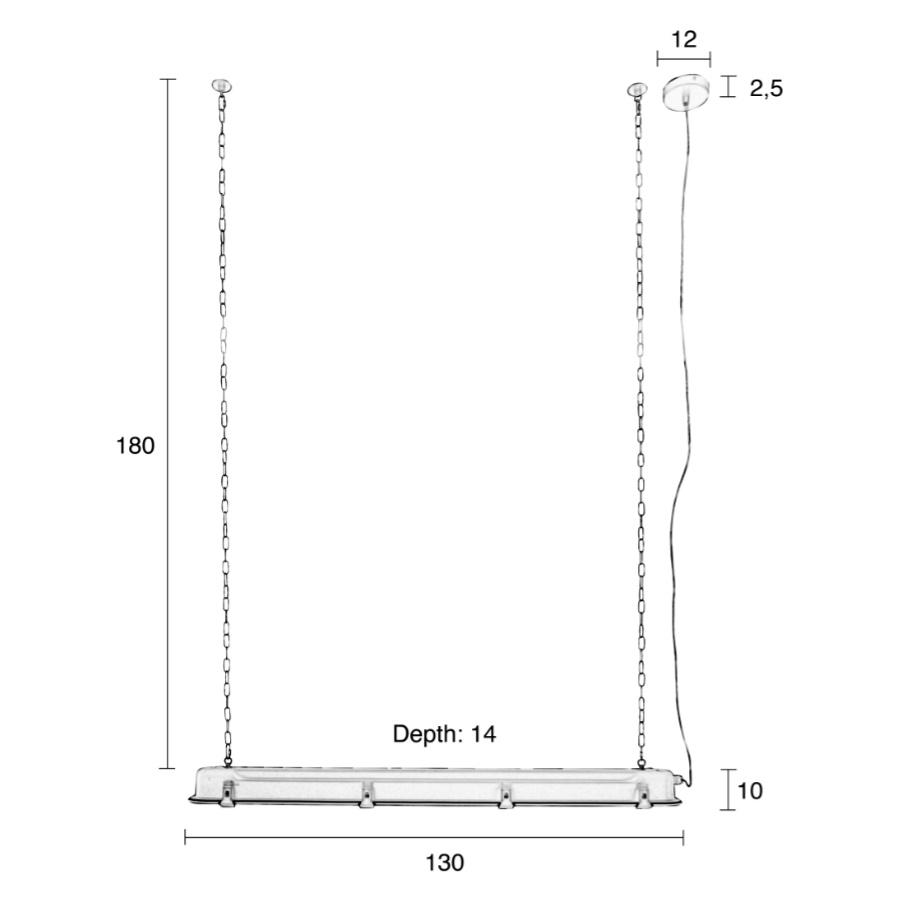 Лампа подвесная G.T.A. XL, хром Zuiver 5300093 - Вид №12