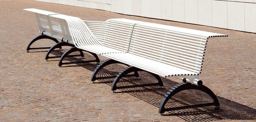 Metalco Стальная скамья со спинкой в ​​современном стиле sun-id-1451474 - Вид №5