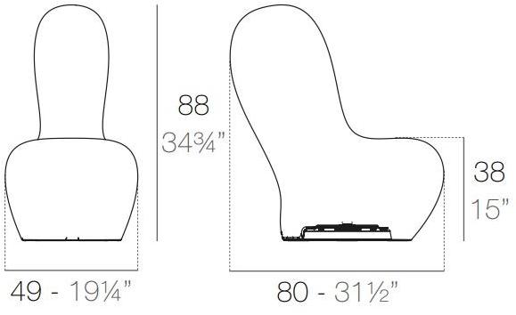 VONDOM Кресло / торшер для улицы Sabinas sun-id-1385838 - Вид №2