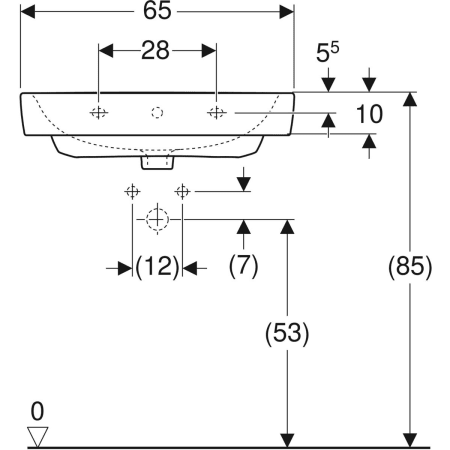 501.724.00.1 Накладная раковина Geberit Renova Plan Geberit  - Вид №34