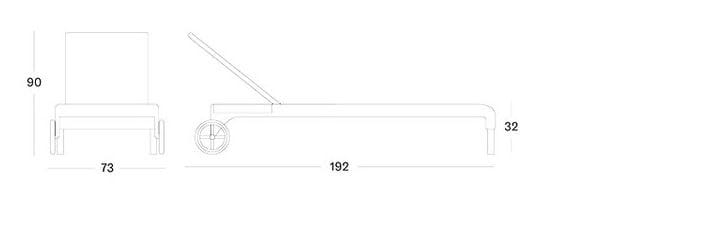 Плетеная откидная Садовая кровать с колесами Vincent sheppard Safi ARCH-00044638 - Вид №4