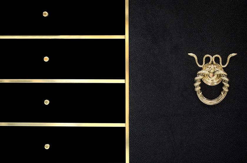 KOKET Буфет из лакированной кожи с распашными дверцами sun-id-1368501 - Вид №5