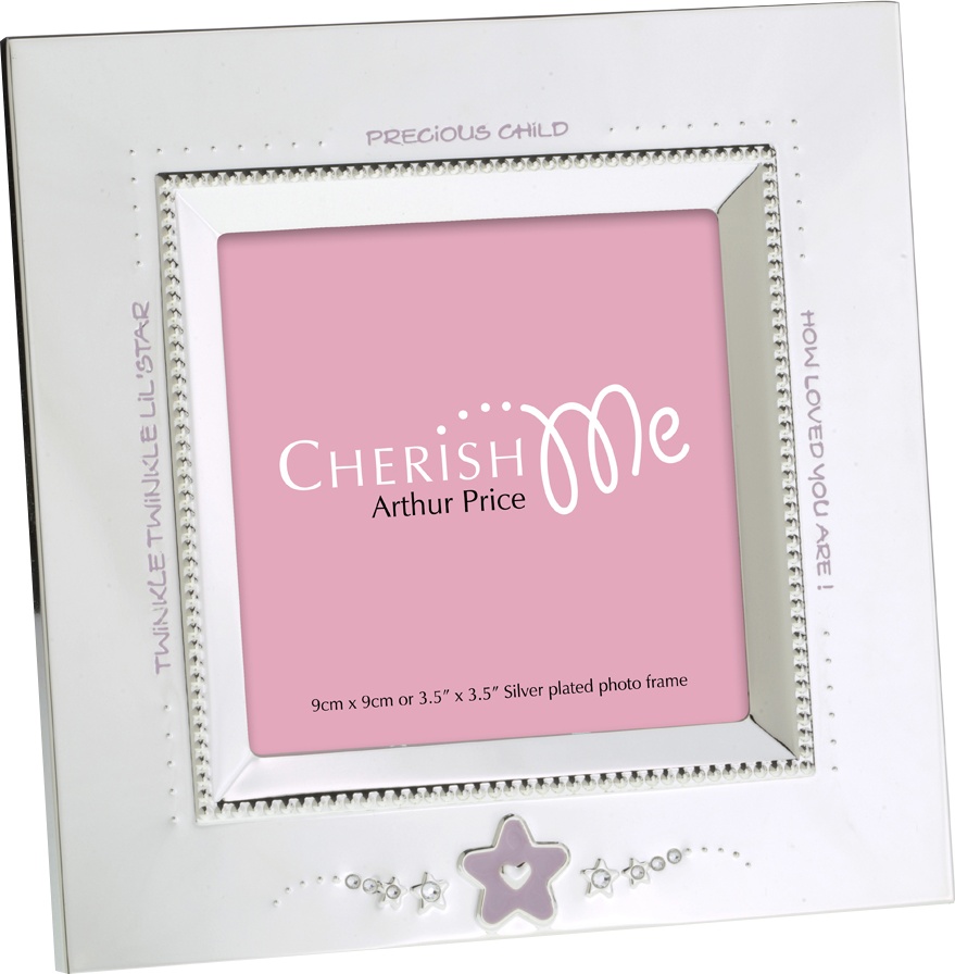 10590073 Arthur Price Фоторамка квадратная для девочек Arthur Price "Чериш" 7см (посеребрение), п/к Посеребрение 