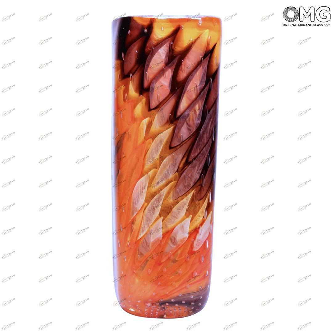 4561 ORIGINALMURANOGLASS Ваза Rainier Breth - соммерсо - муранское стекло OMG 13 см 