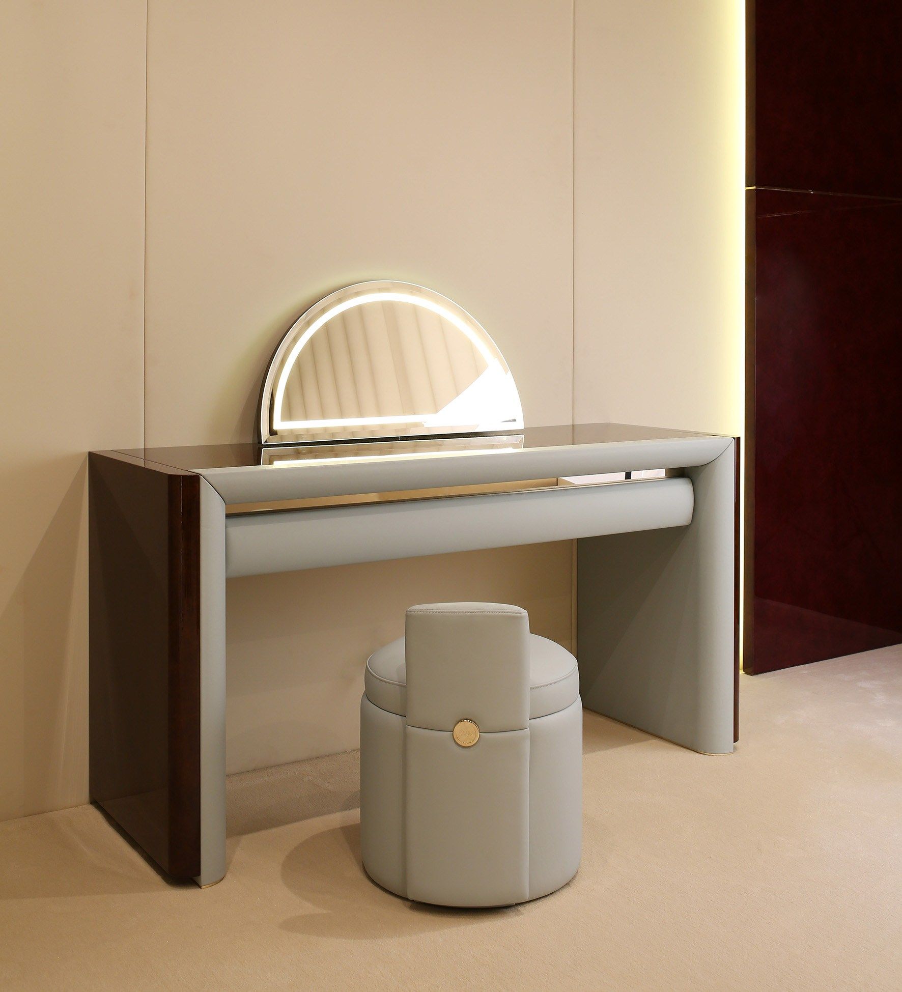 Круглый кожаный пуф Turri ARCH-00123211 - Вид №1